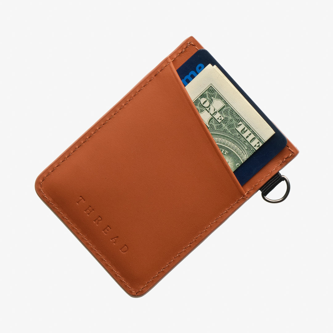 Vertical Leather Wallet - Polka Dot - Thread¨