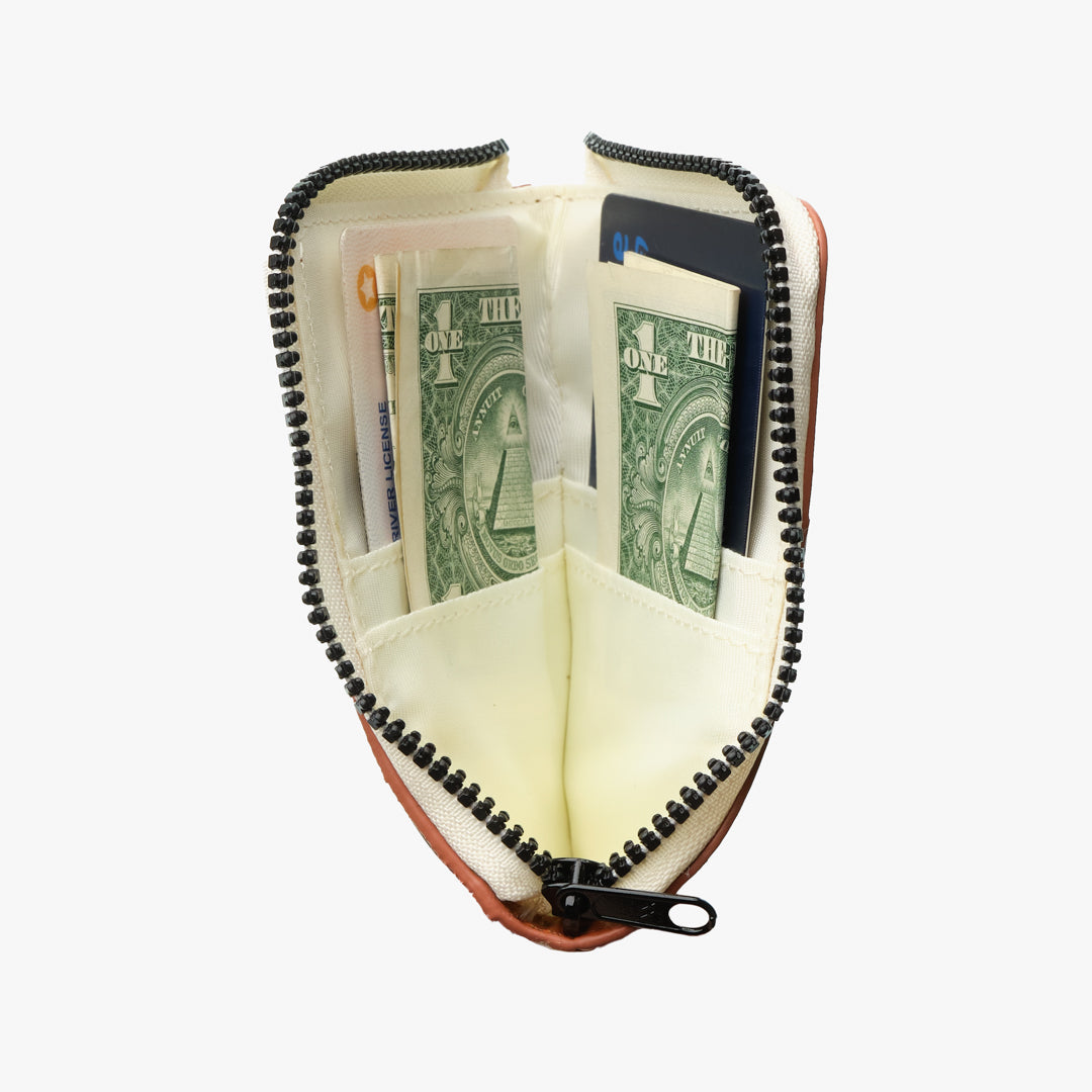 Leather Zip Wallet - Polka Dot - Thread¨