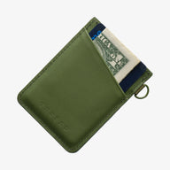 Vertical Leather Wallet - Olive - Thread¨