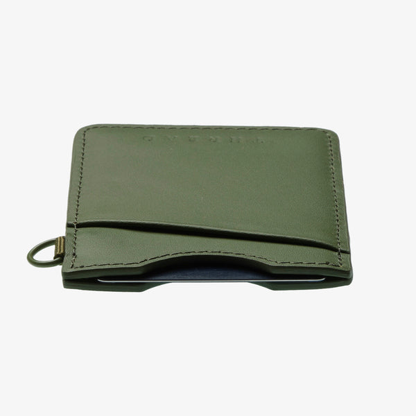 Vertical Leather Wallet - Olive - Thread®