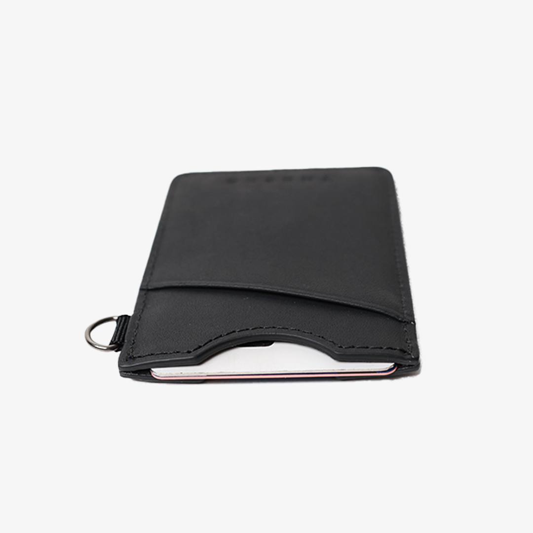 Vertical Leather Wallet - Sanders Stone - Thread¨
