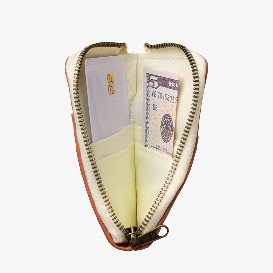 Leather Zip Wallet - Coral Crush - Thread¨