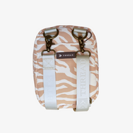 Back of the Thread¨ Mozi crossbody bag showing straps and zebra style print