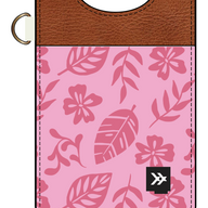 Pink Tropic Vertical Leather Wallet