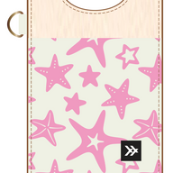 Starfish Pink Vertical Leather Wallet