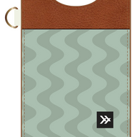Waves Sage Vertical Leather Wallet