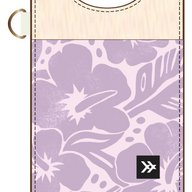 Coral Crush Lavender Vertical Leather Wallet