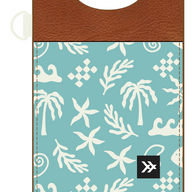 High Tide Blue Vertical Leather Wallet