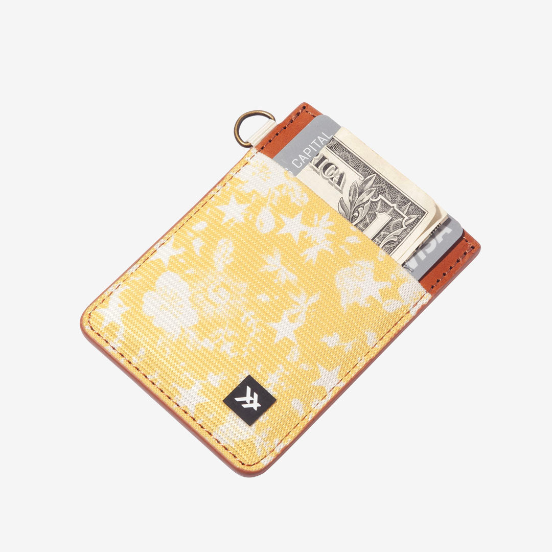 Vertical Leather Wallet - Goldie - Thread¨