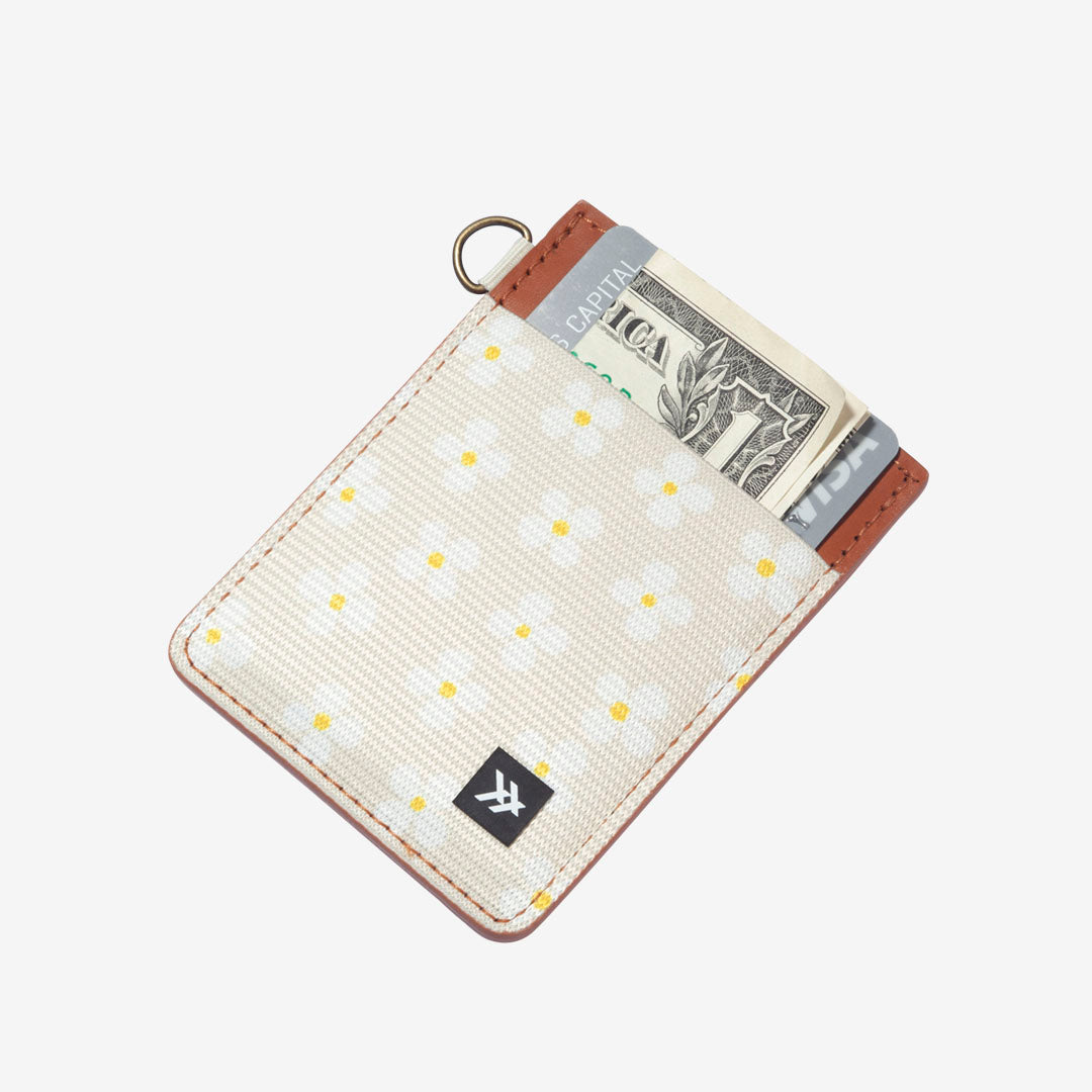Vertical Leather Wallet - Luna Beige - Thread¨