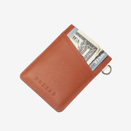 Vertical Leather Wallet - Luna Beige - Thread¨