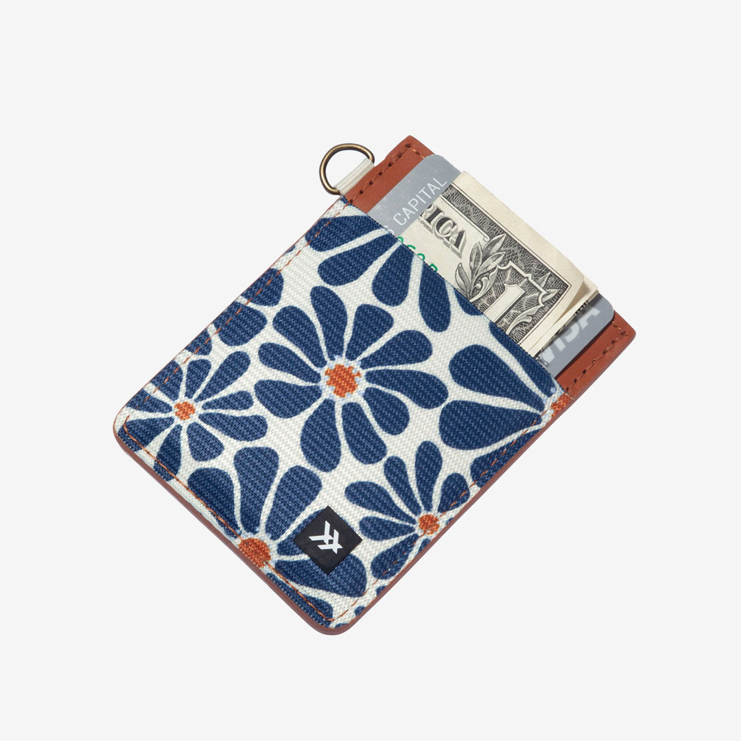 Vertical Leather Wallet - Emmeline Navy - Thread®
