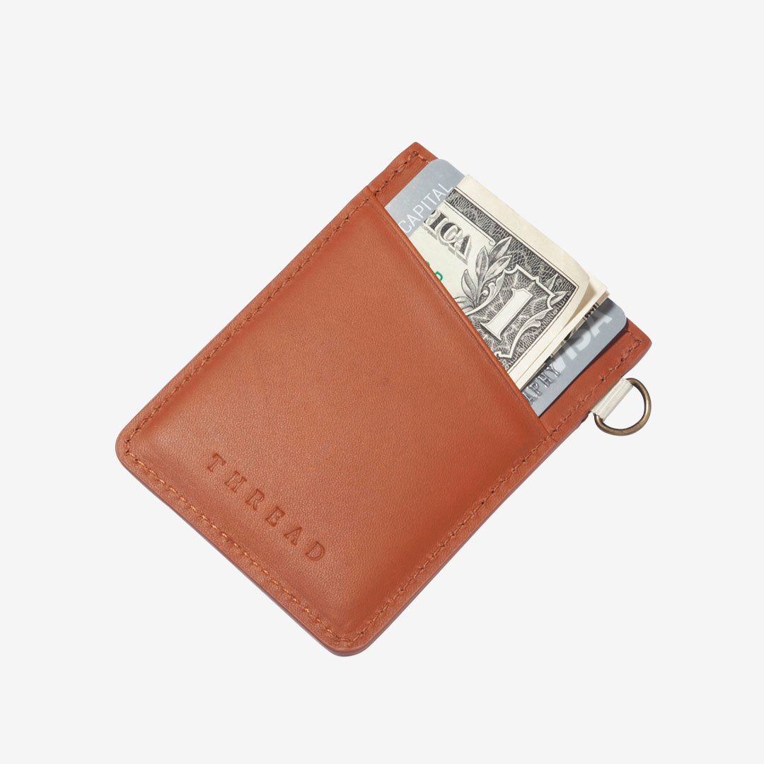 Vertical Leather Wallet - Emmeline Navy - Thread®