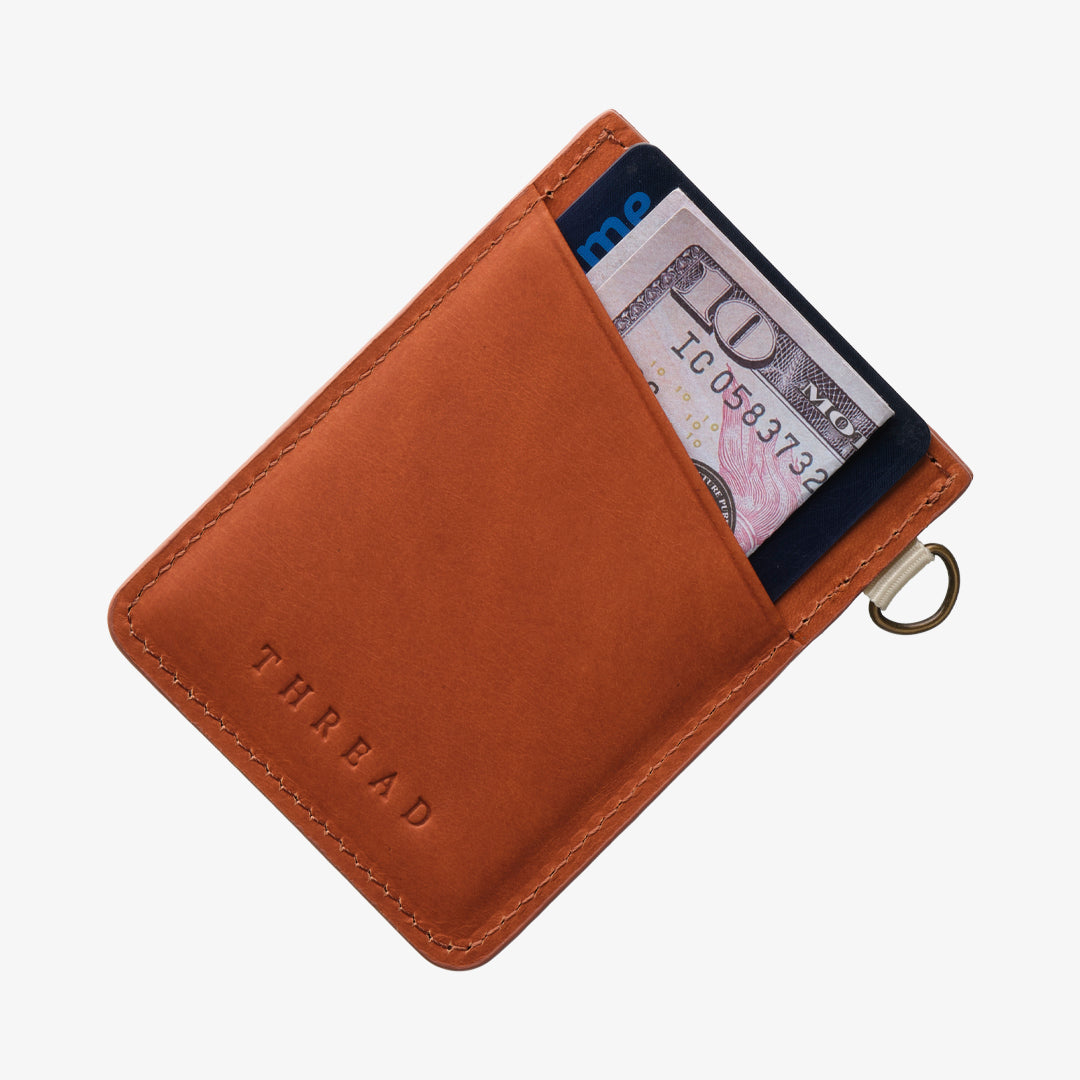 Vertical Leather Wallet - Charlie - Thread¨