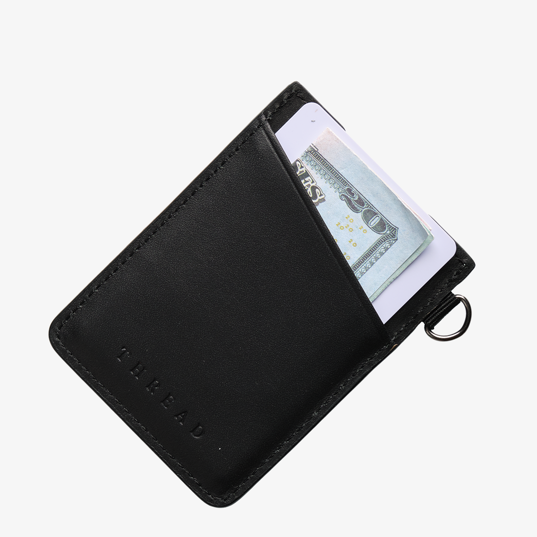 Vertical Leather Wallet - Clark - Thread¨