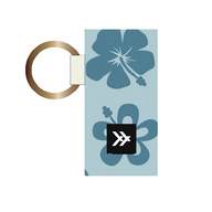 Hawaiian Floral Blue Chapstick Holder Keychain
