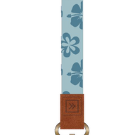 Hawaiian Floral Blue Wristlet Keychain