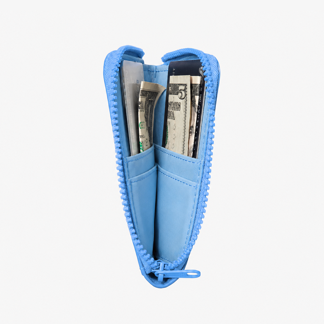 Leather Zip Wallet - Cornflower - Thread¨