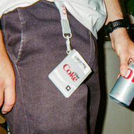 Vertical Leather Wallet - Diet Coke Logo - Thread¨