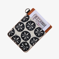 Vertical Leather Wallet - Sand Dollar Black - Thread¨