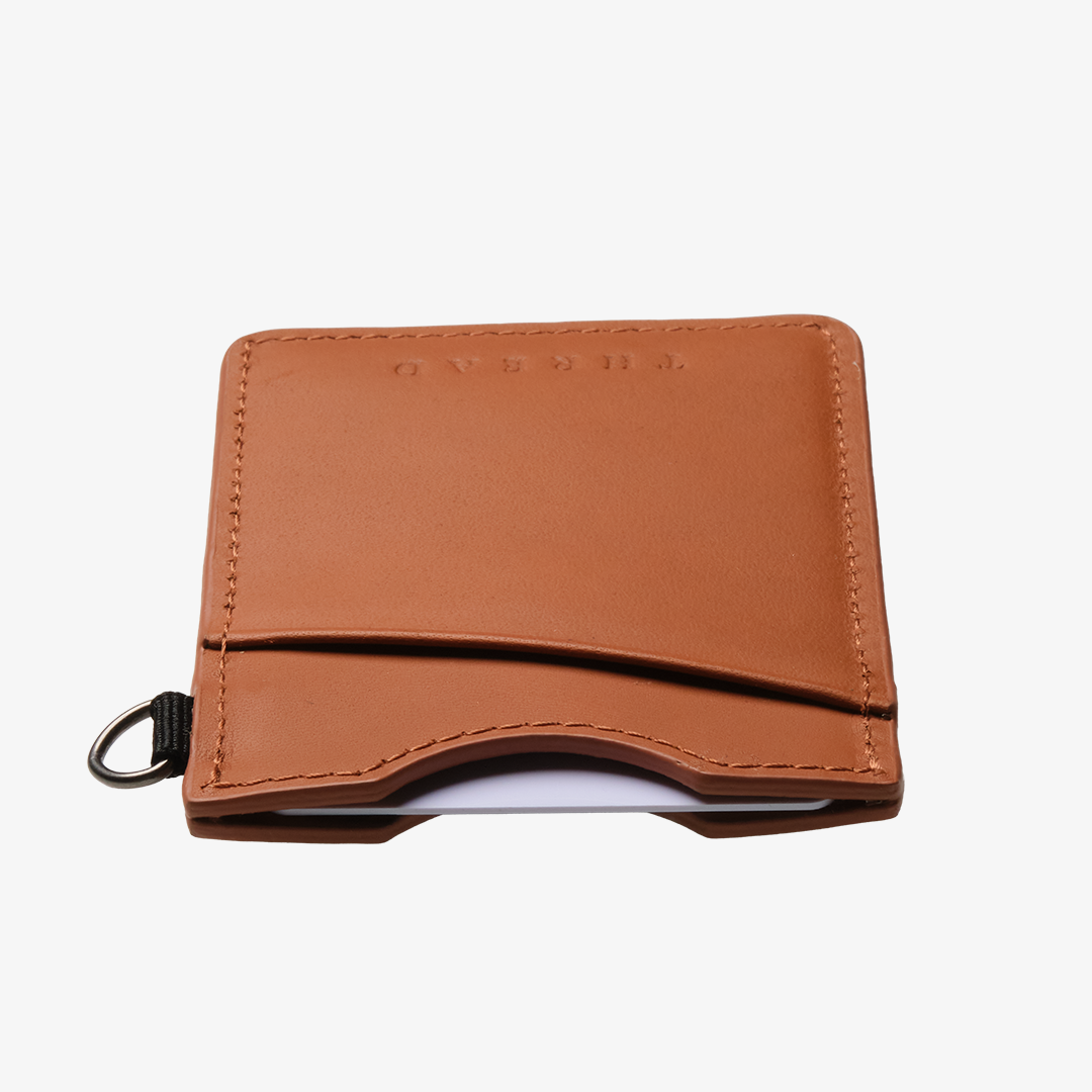 Vertical Leather Wallet - Sand Dollar Black - Thread¨