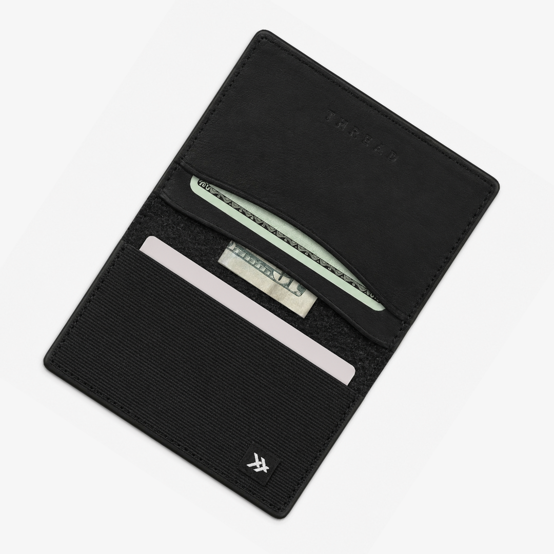 Leather Bifold Wallet - Black - Thread®