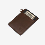 Vertical Leather Wallet - Chocolate - Thread®