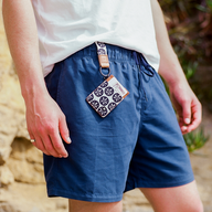 Vertical Leather Wallet - Sand Dollar Black - Thread¨
