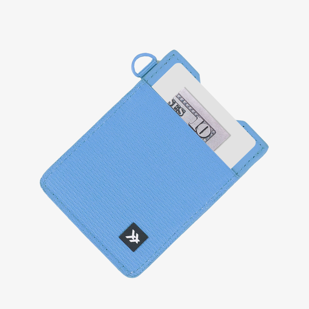 Vertical Leather Wallet - Cornflower - Thread¨