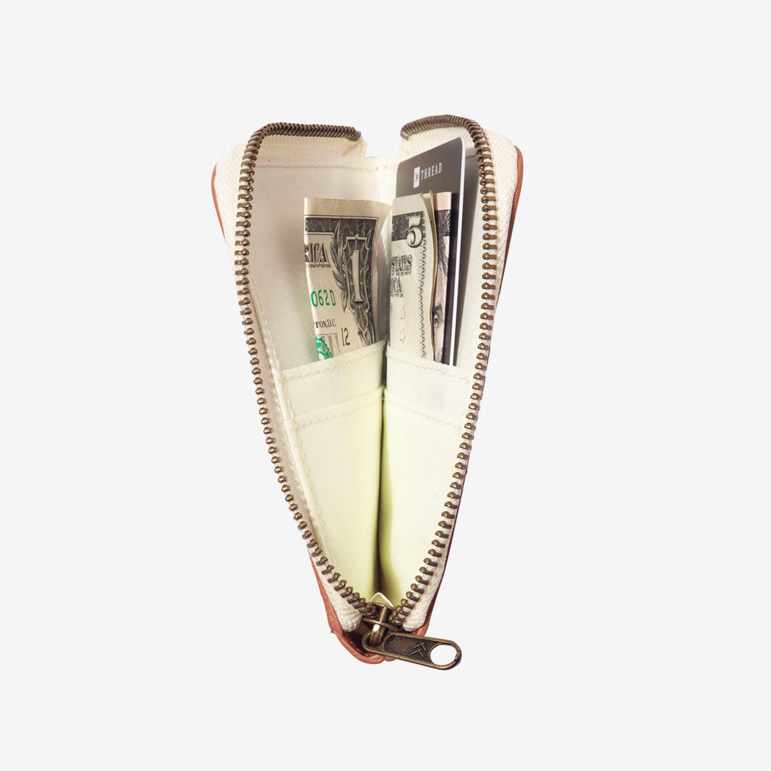 Leather Zip Wallet - Mozi - Thread¨